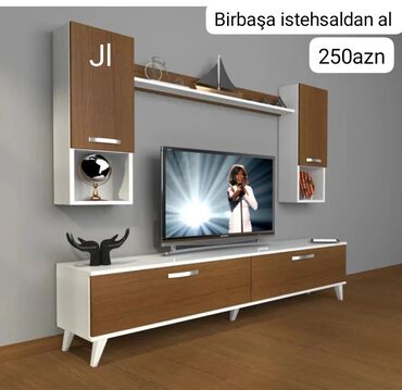 tv stand: Yeni, Düz TV altlığı, Polkalı, Laminat