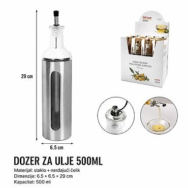 KMT Velika kožna staklena 5412056 Dozer za ulje 500 ml za precizno