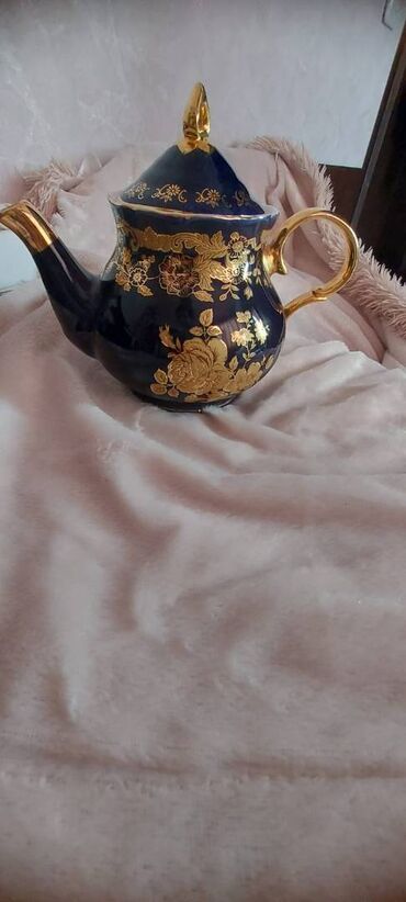 Dəm çaydanları: Yeni, rəng - Göy, Dəm caydanı, Farfor, 1 l, Çexiya — 3