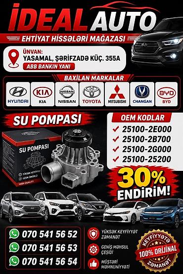 oturacaq qizdirici: İDEAL AUTO – Ehtiyat Hissələri Mağazası Məhsul: Su pompası (High — 1