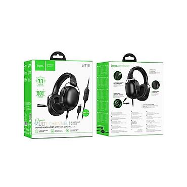 komputer windows 7: HOCO W113 USB Gaming Qulaqlıq 7.1 Surround Mikrofonlu – Qara HOCO — 1