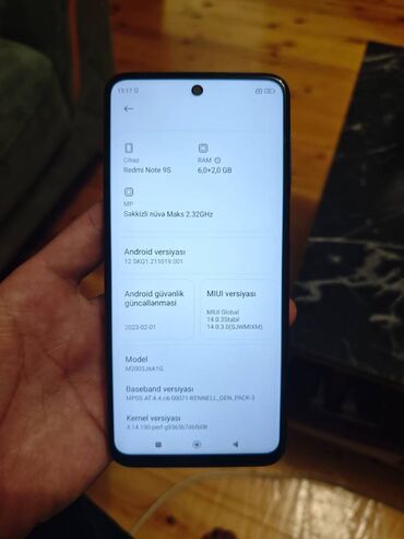 Redmi: Redmi 9, 128 GB, rəng - Göy, Barmaq izi