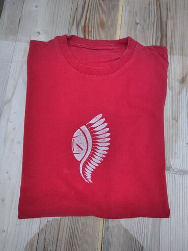 stic majice: Short sleeves T-shirt, L (EU 52), color - Red, Cotton