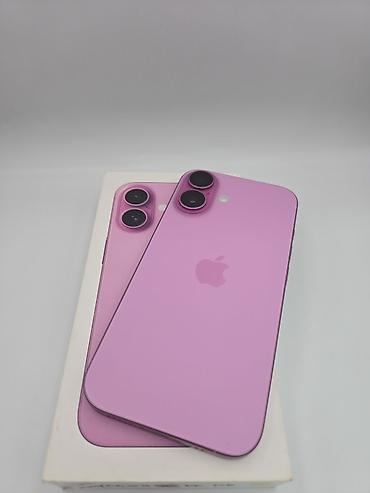 psp kg: IPhone 16, Б/у, 128 ГБ, Розовый, Коробка, 90 % — 1
