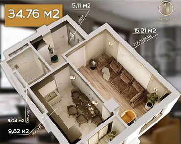 ильменская: 1 комната, 35 м², Индивидуалка, 2 этаж, Евроремонт