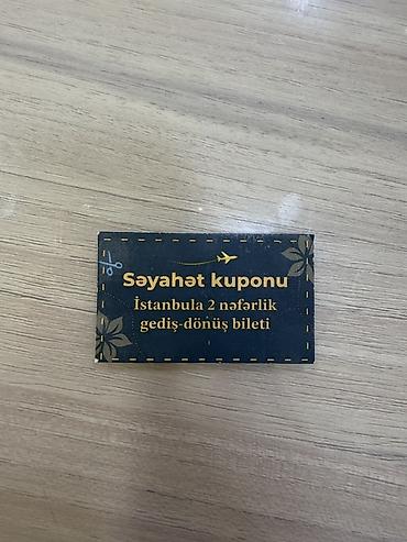 səyahət: Məhsul: Səyahət kuponu Təsvir: - İstanbul istiqamətinə 2 nəfərlik — 1