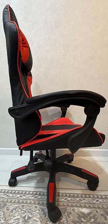 office table: Офисное кресло, Новый, С колесиками, цвет - Черный, Экокожа, Самовывоз — 6