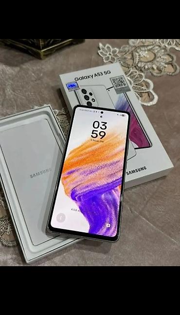 yeni whatsapp plus: Samsung Galaxy A53, 256 GB, rəng - Ağ, Barmaq izi — 2