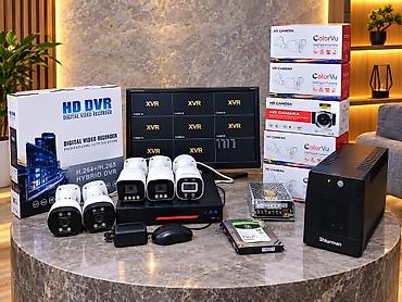 Monitor DVR 8 çıxışlıdir Təzədir Telefondan izləmə. 5 ədəd color Full