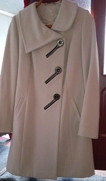 новый пиджак: Пальто, Классика, Осень-весна, Кашемир, По колено, M (EU 38)