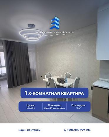 12: 1 комната, 51 м², Нижний Джал (Джал-23) Элитка, 12 этаж, Евроремонт — 1