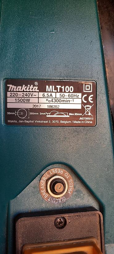 elektrik əl mişarı: Makita MLT100 stolüstü dairəvi mişar Texniki göstəricilər: - — 4