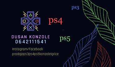 PS3 (Sony PlayStation 3): Akcija! Povoljno! Prodajem Sony Playstation 3 i 4 i 5 ( ps3 i ps4 ps5 — 15