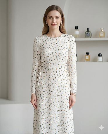 гаухар: Повседневное платье, Длинная модель, Платье-рубашка, Все размеры — 1