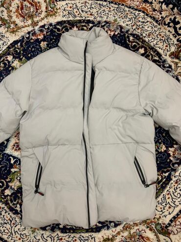 ассиметричный пуховик: Куртка XL (EU 42), цвет - Серый
