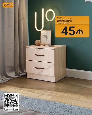 2 siyirməli tumba. Ölçüləri: 40 x 50 x 40 sm Rəng seçimi: mümkündür