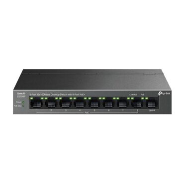 Modemlər və şəbəkə avadanlıqları: TP-Link - LS109P (9-Port 10100Mbps Desktop Switch with 8-Port PoE+) •