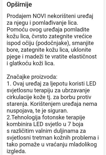 Ostali aparati za negu lica: LED therapy.
Made in Germany, savršeno ocuvana i savršeno radi — 9