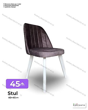 Stul – 40×45 sm - Yumşaq, rahat oturacaq və bel hissəsi - Şaquli lalafo.az -da Stul – 40×45 sm - Yumşaq, rahat oturacaq və bel hissəsi - Şaquli