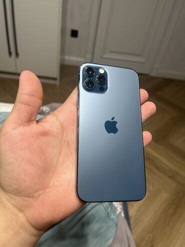 Apple iPhone: IPhone 12 Pro, Б/у, 256 ГБ, Pacific Blue, Коробка, 79 % — 1