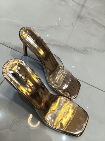 Basanoşka və səndəllər: Ölçü: 39, rəng - Sarı, Yeni — 4