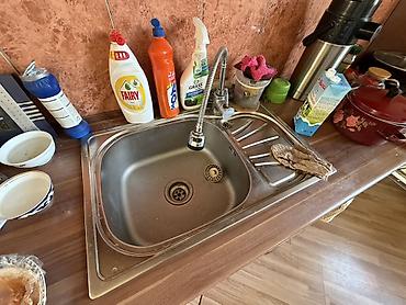 кухонные круглые столы: Кухонный гарнитур, Б/у, цвет - Коричневый, ДСП, Самовывоз — 5
