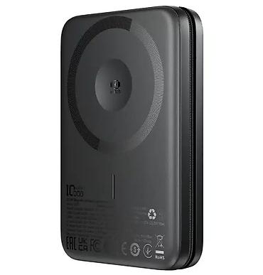 Магнитный power bank 10000 мА·ч с беспроводной зарядкой и выдвижной
