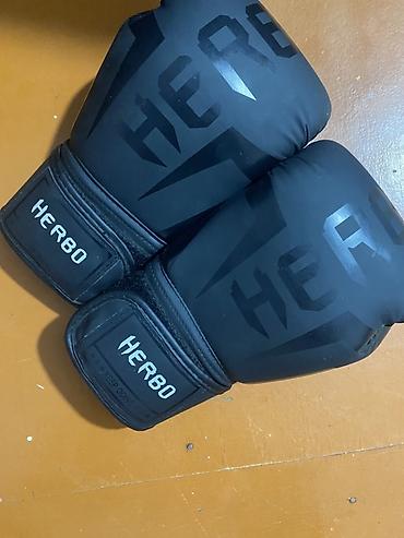 İdman və hobbi: HERBO boks əlcəkləri – qara rəng, mat dizayn - Növ: boks/ kickboks/ — 2
