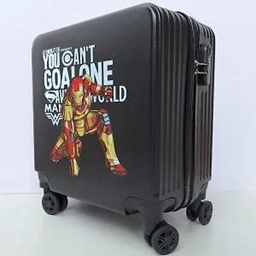Putni koferi i torbe: Set kofera sa motivom superheroja – 2 dela - Dizajn: crni kofer i — 22