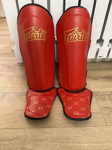 Футы (щитки) для голени и стопы Fairtex (пара), красные. - Тип
