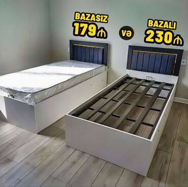 ucuz carpayilar: Новый, Односпальная кровать, Без подьемного механизма, С матрасом, Без выдвижных ящиков, Азербайджан