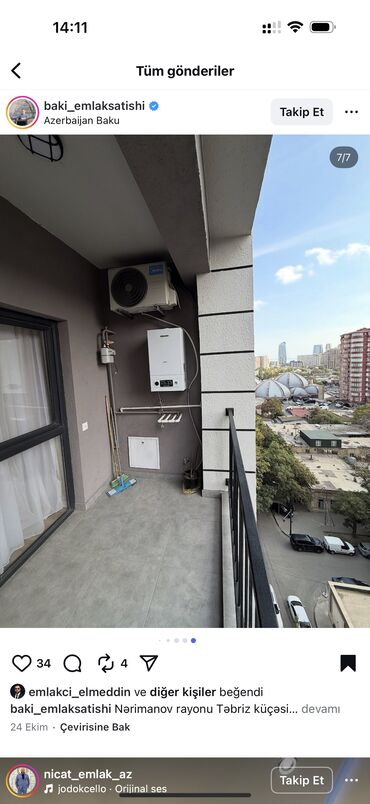 Mənzil kirayələyirəm: Studiya, 40 kv. m — 9