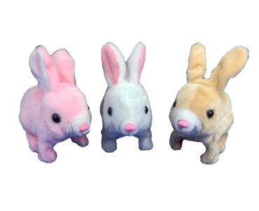 игрушки для детского сада: Игрушка кролик на батарейках, ходит, издает звуки Новые! В упаковках!