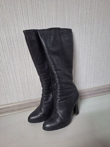 обувь из европы: Сапоги, 35, цвет - Черный