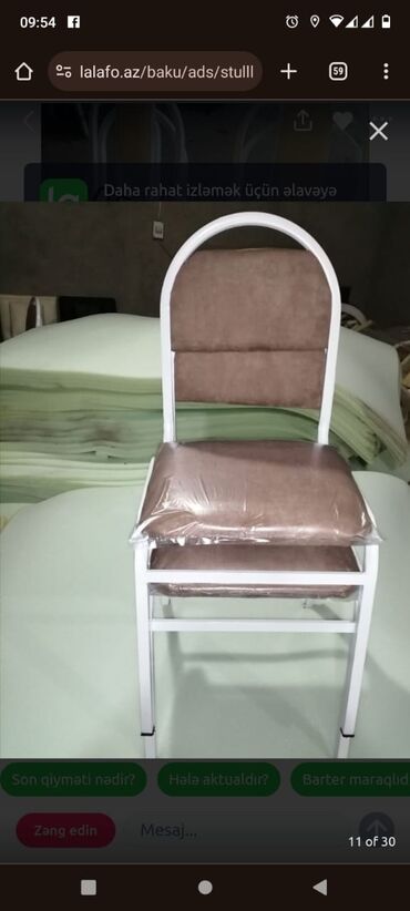 Bağ, çöl oturacaqları: Yeni, Sadə stul, Taxta, Azərbaycan — 6