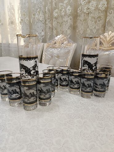 Çay dəstləri və servizlər: Çay dəsti, rəng - Boz, Şüşə — 22