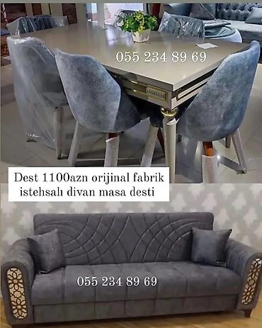 sonata: Divan və masa dəsti - Orijinal fabrik istehsalı dəst - Qiymət: 1100 — 1
