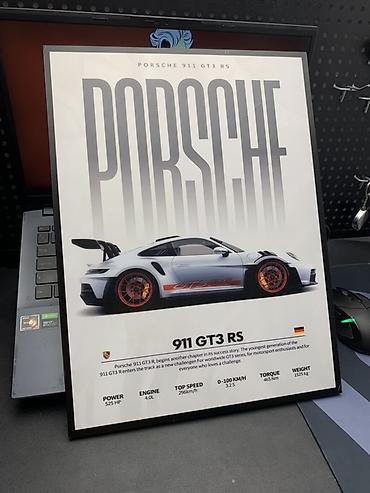 подароки: Постер в рамке “Porsche 911 GT3 RS” Размер 30*40 см - Оформление — 3
