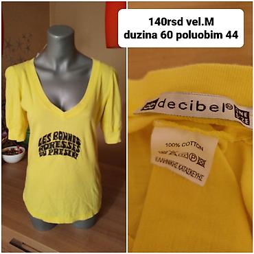realno majce: Ženska majica Decibel, žuta, sa V-izrezom i kratkim rukavima. Na — 1
