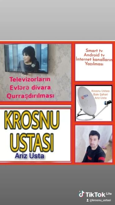 hörgü ustası: Peyk antenalarının quraşdırılması | Quraşdırılma, Təmir, Tənzimlənmə