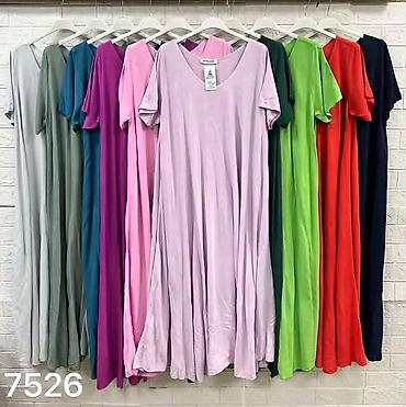 oval: Maxi haljina sa V‑izrezom oversize. - Duga, lepršava silueta sa — 7