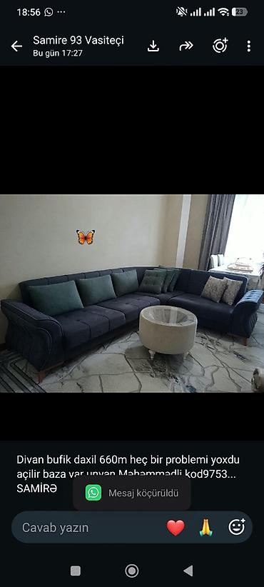 Divanlar: Divan bufik daxil 660m heç bir problemi yoxdu açilir baza var unvan — 1