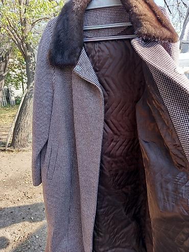 зимнее платье: Пальто, Классика, Зима, Стеганый, В клетку, 5XL — 3
