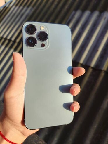 iphone xoş max: IPhone 13 Pro Max, 256 GB, Sierra Blue, Zəmanət, Face ID, Sənədlərlə