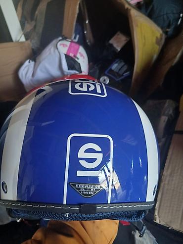 Oprema za bicikliste: Otvorena (jet) kaciga za skuter/motocikl - Brend: Sparco (plavo-bela) — 1