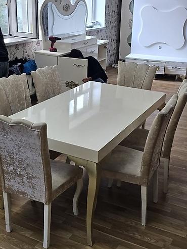 “Asya” masa dəsti satılır. - Ölçü: 1.60 m x 0.90 m - Komplekt: 1 masa