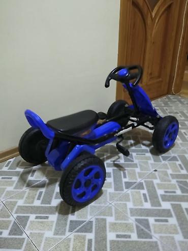 Uşaq dünyası: Uşaq pedallı go-kart - Rəng: mavi/qarışıq qara detallarla - Pedallı — 2