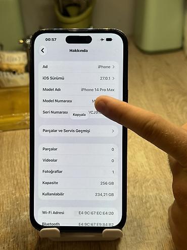 iphone 14 pro max barter: IPhone 14 Pro Max, 256 GB, Qara, Simsiz şarj, Face ID — 9