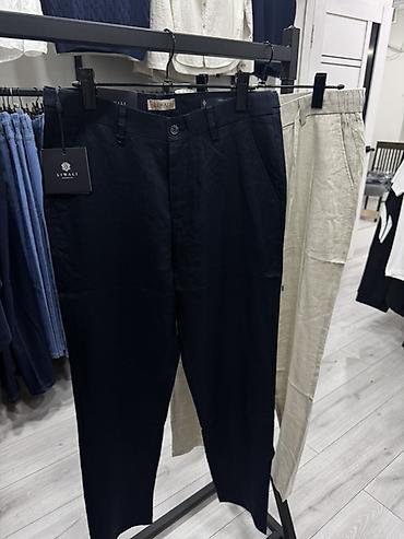 костюм лен: Мужские брюки, M, L, XL, Новый, цвет - Синий, Самовывоз — 1