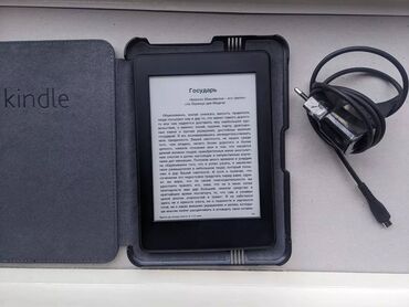 книги на английском: Электронная книга, Amazon, Б/у, 6" - 7", Bluetooth, цвет - Черный
